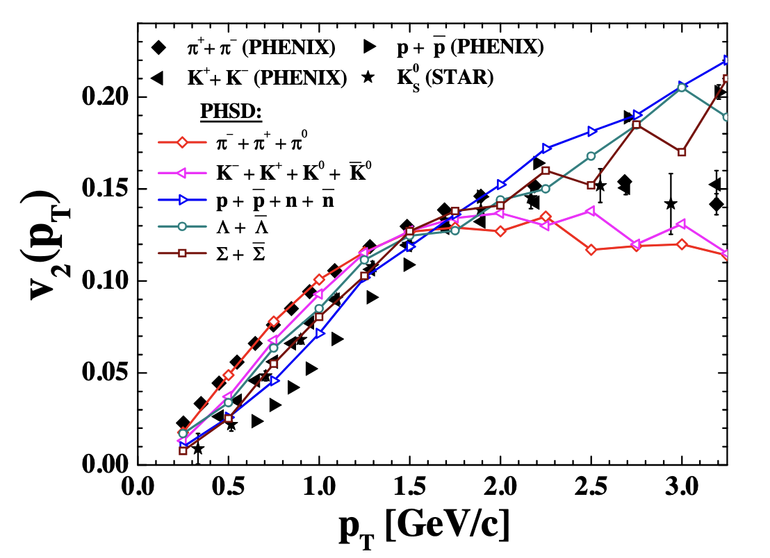 The hadron elliptic flow v2