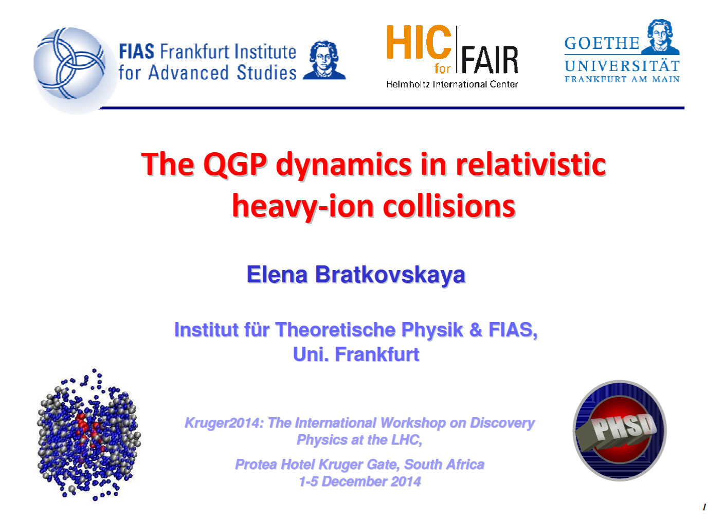 Cover: The QGP dynamics in relativistic heavy-ion collisions