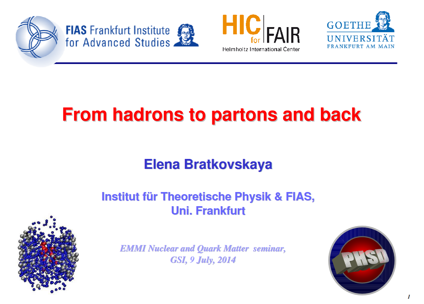 Cover: From hadrons to partons and back