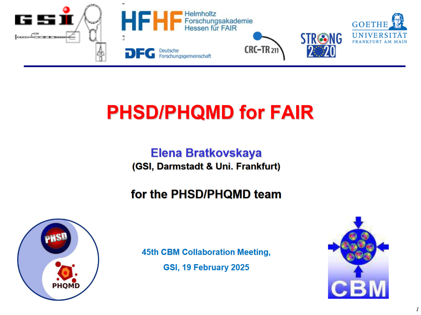 Cover: PHSD/PHQMD for FAIR