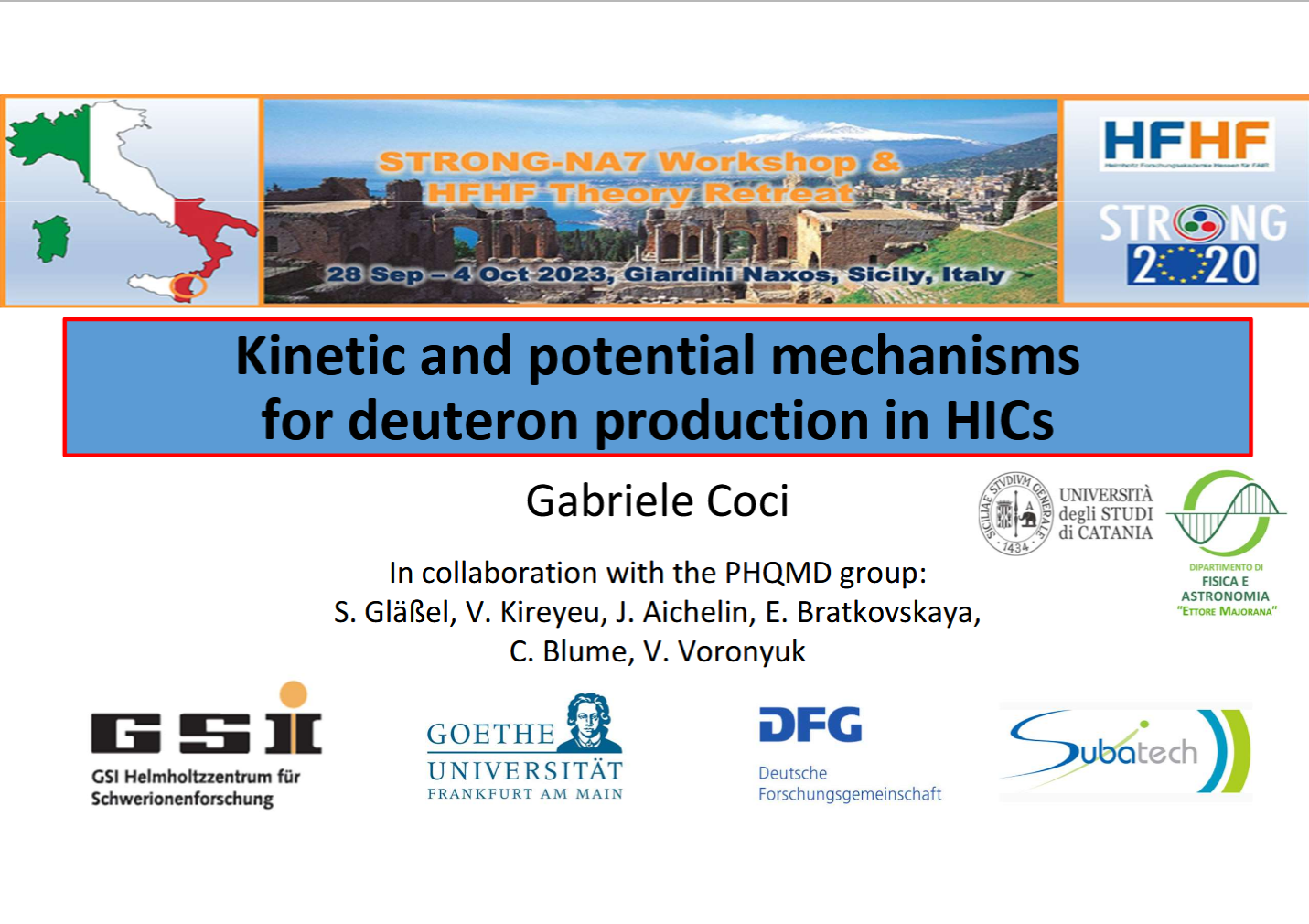 Cover: Kinetic and potential mechanisms for deuteron production in HICs